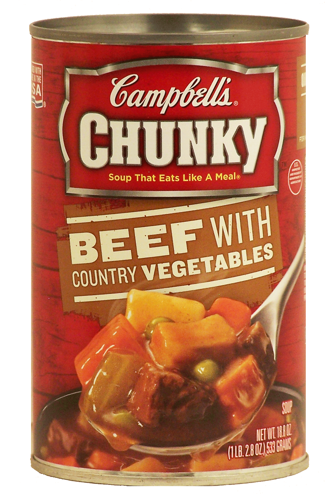 Campbell's Chunky beef with country vegetables chunky soup that eats like a meal Full-Size Picture